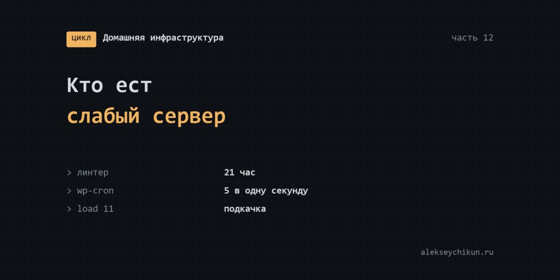 Кто ест слабый сервер: забытые процессы, крон в одну секунду и load без процессора